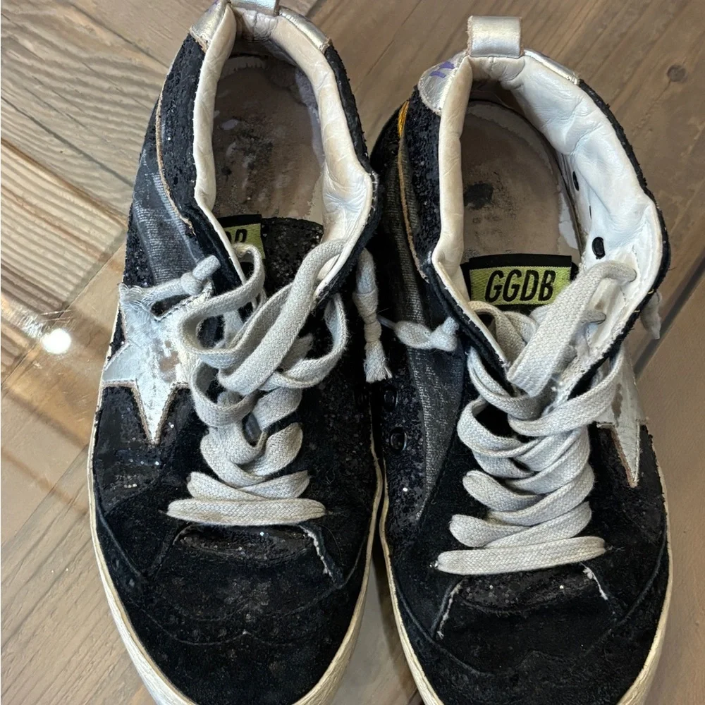 Golden Goose Black and Gold Sneakers - Picture 2 of 8